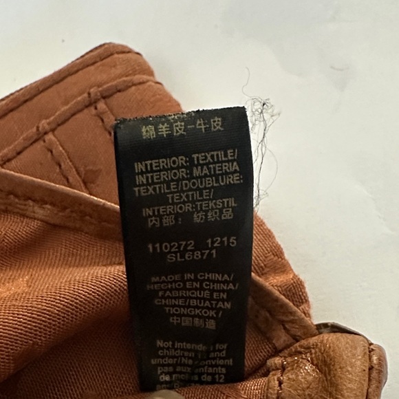 Fossil Vintage Brown and Cream Striped Tri-Fold Leather Wallet - Picture 11 of 14